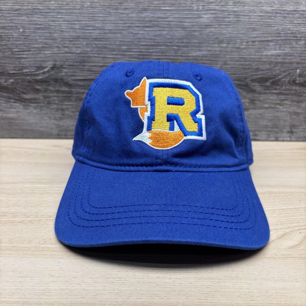 Cap America R Fox Logo Hat Cap Strap Back Mens One Size Blue Twill Baseball